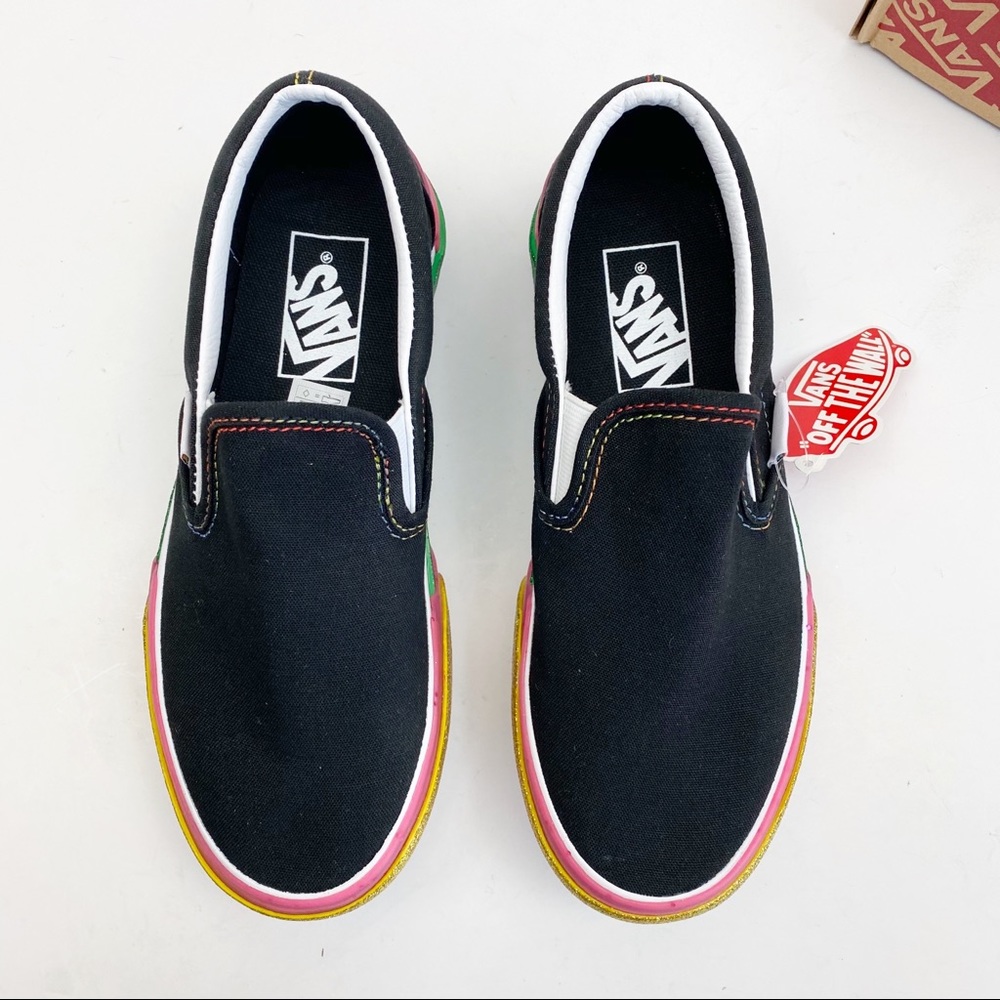 Vans Classic Slip-On Stacked Sneakers: Rainbow - Picture 7 of 15